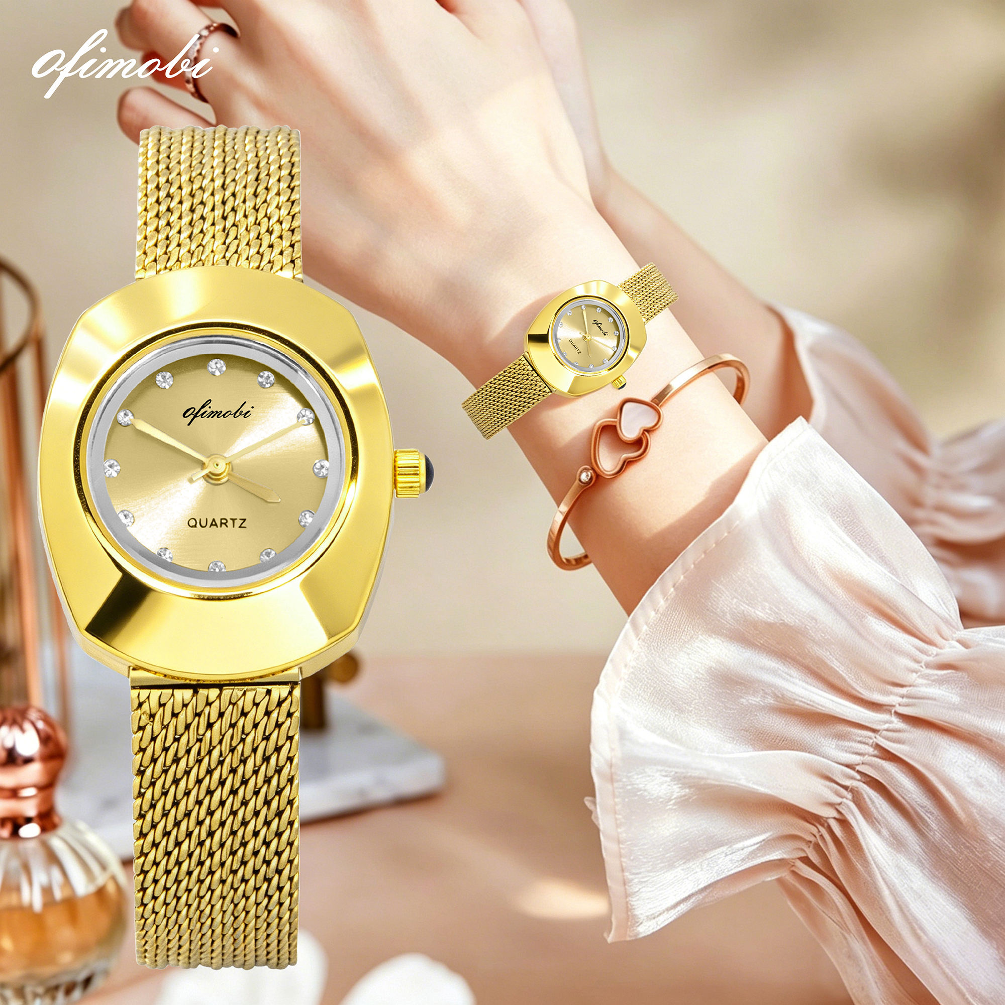 Stainless Mesh Band - OFIMOBI Women Quartz Watch Stainless Steel