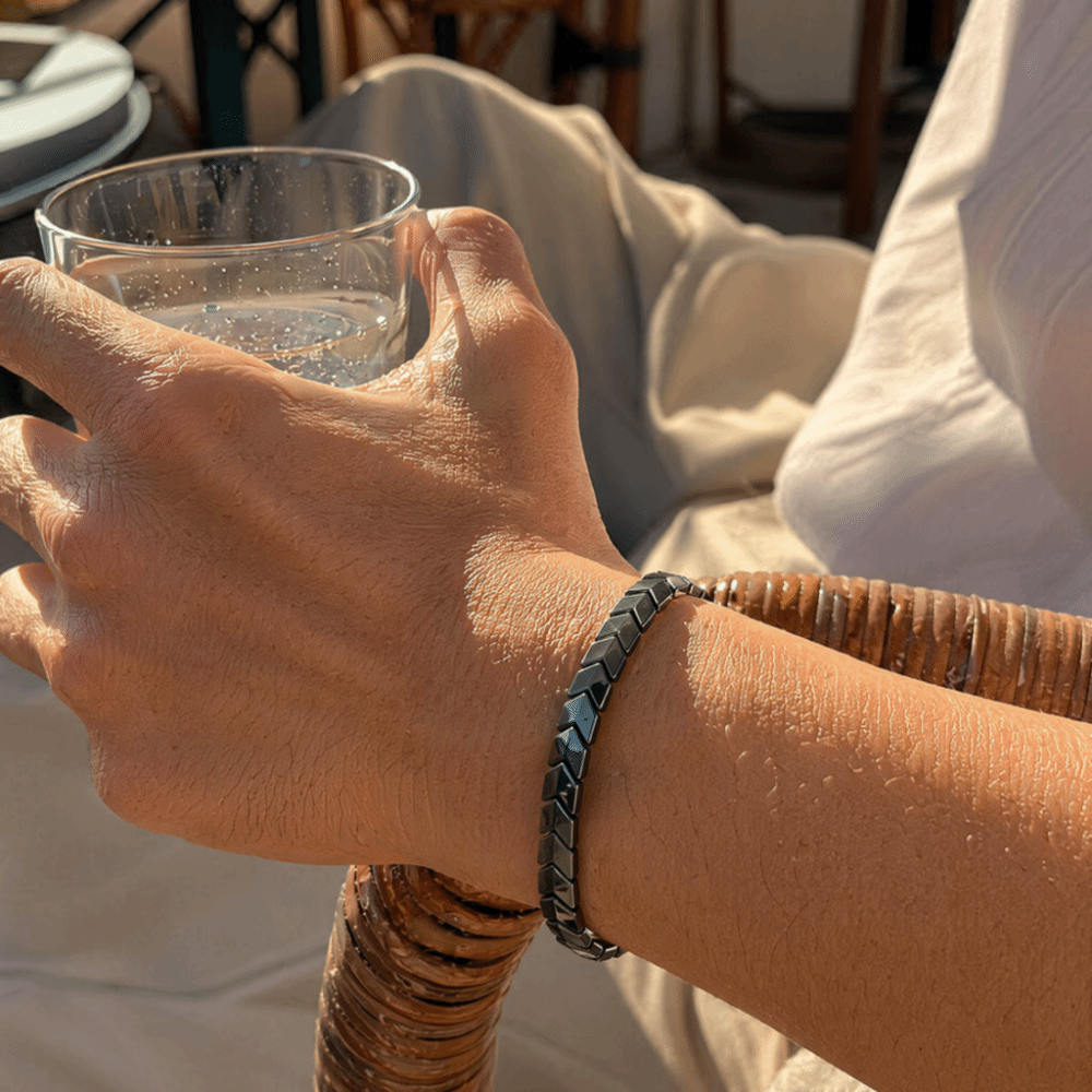 Elegant Black Gallstone Bracel - مراجعة Ceramic Link Bracelet وسعره