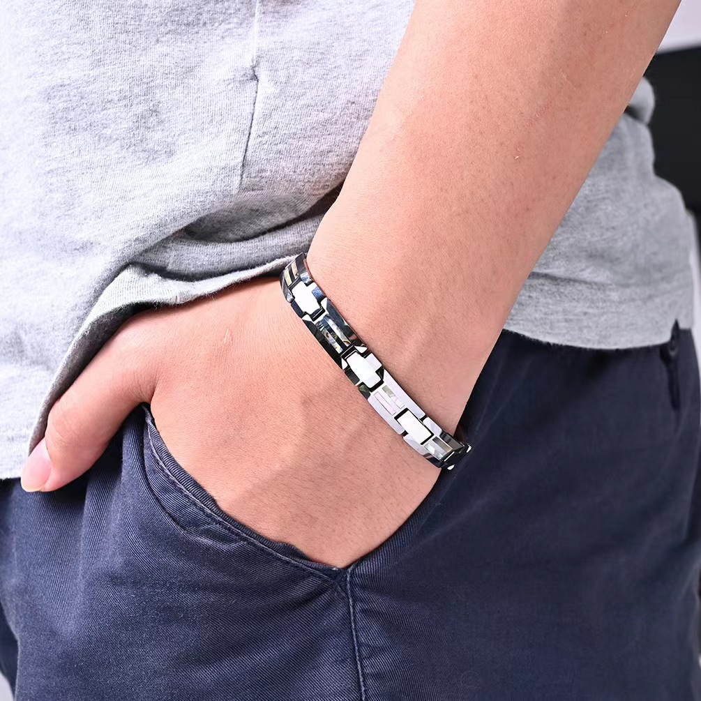 10mm Havey Punk Black Ceramic  - مراجعة Ceramic Link Bracelet وسعره