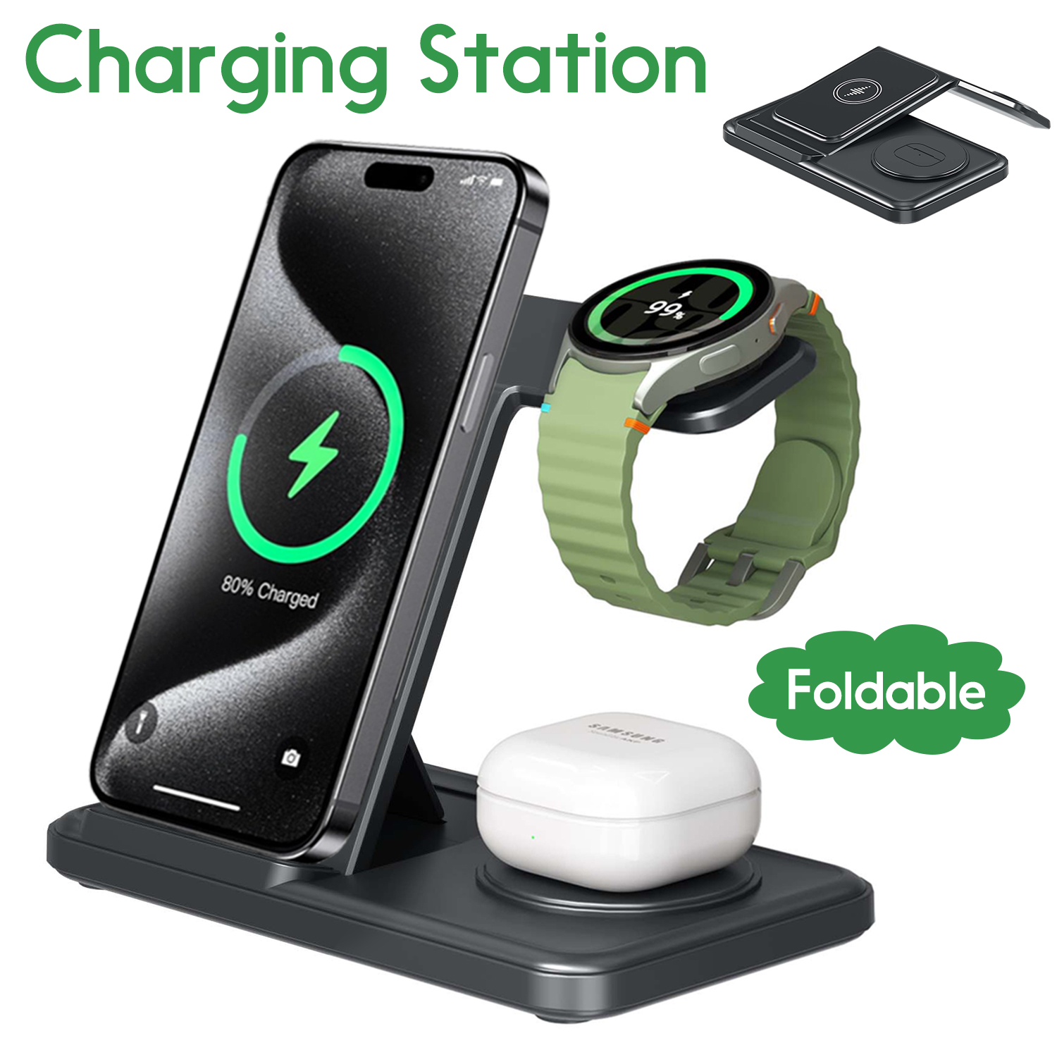 Desktop 3-in-1 Wireless Charge - مراجعة Smartwatch Ac وسعره