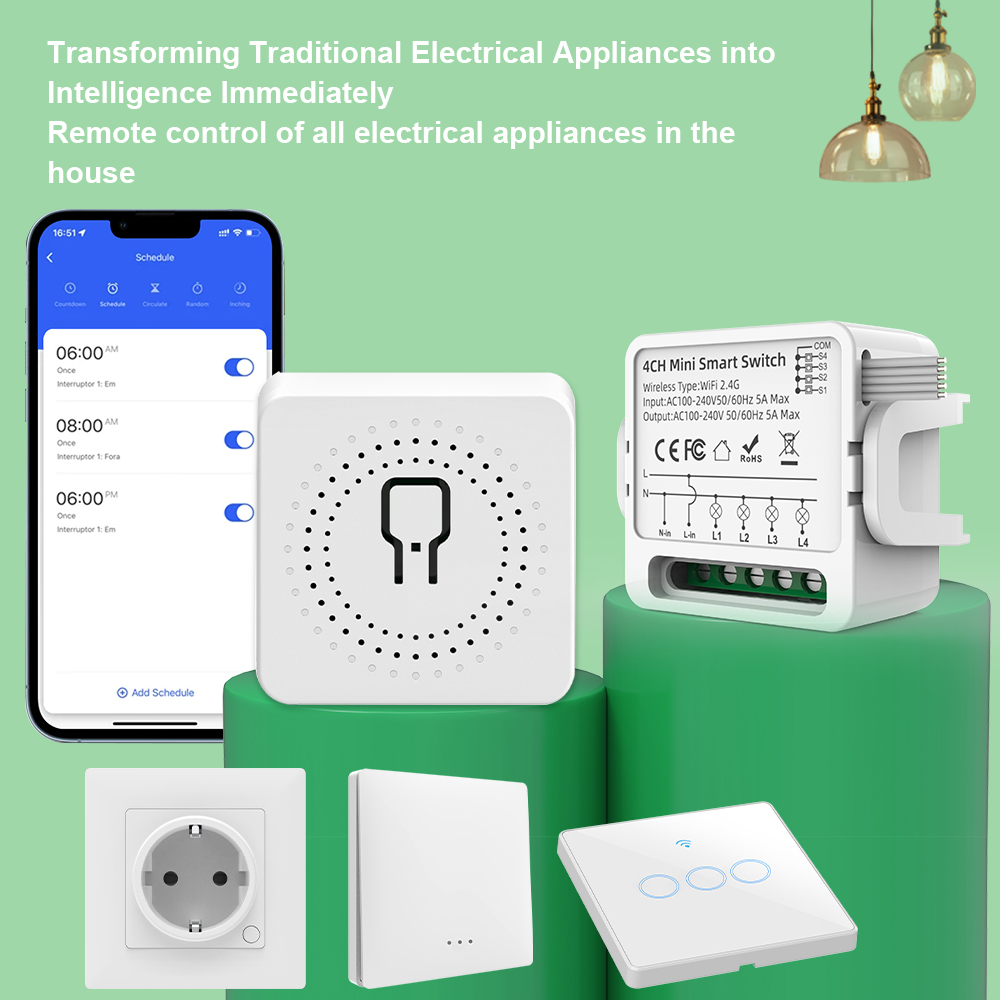 Tuya WiFi Smart Switch 1/2/3/4 - مراجعة Smart Accessories وسعره