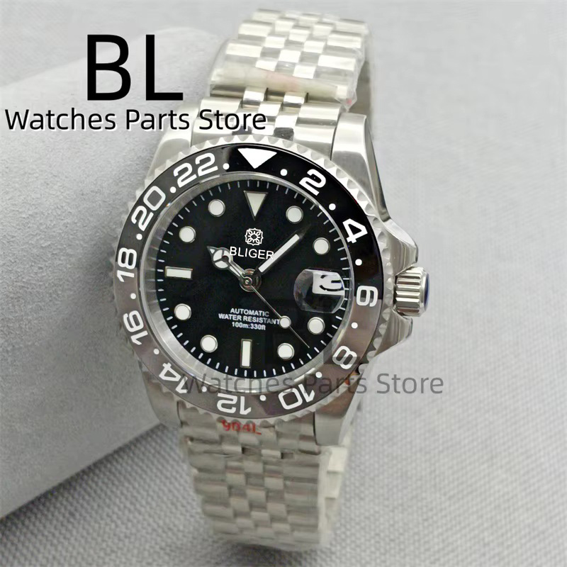 BLIGER 40mm Men's Watch NH35 A - مراجعة Ceramic Link Bracelet وسعره