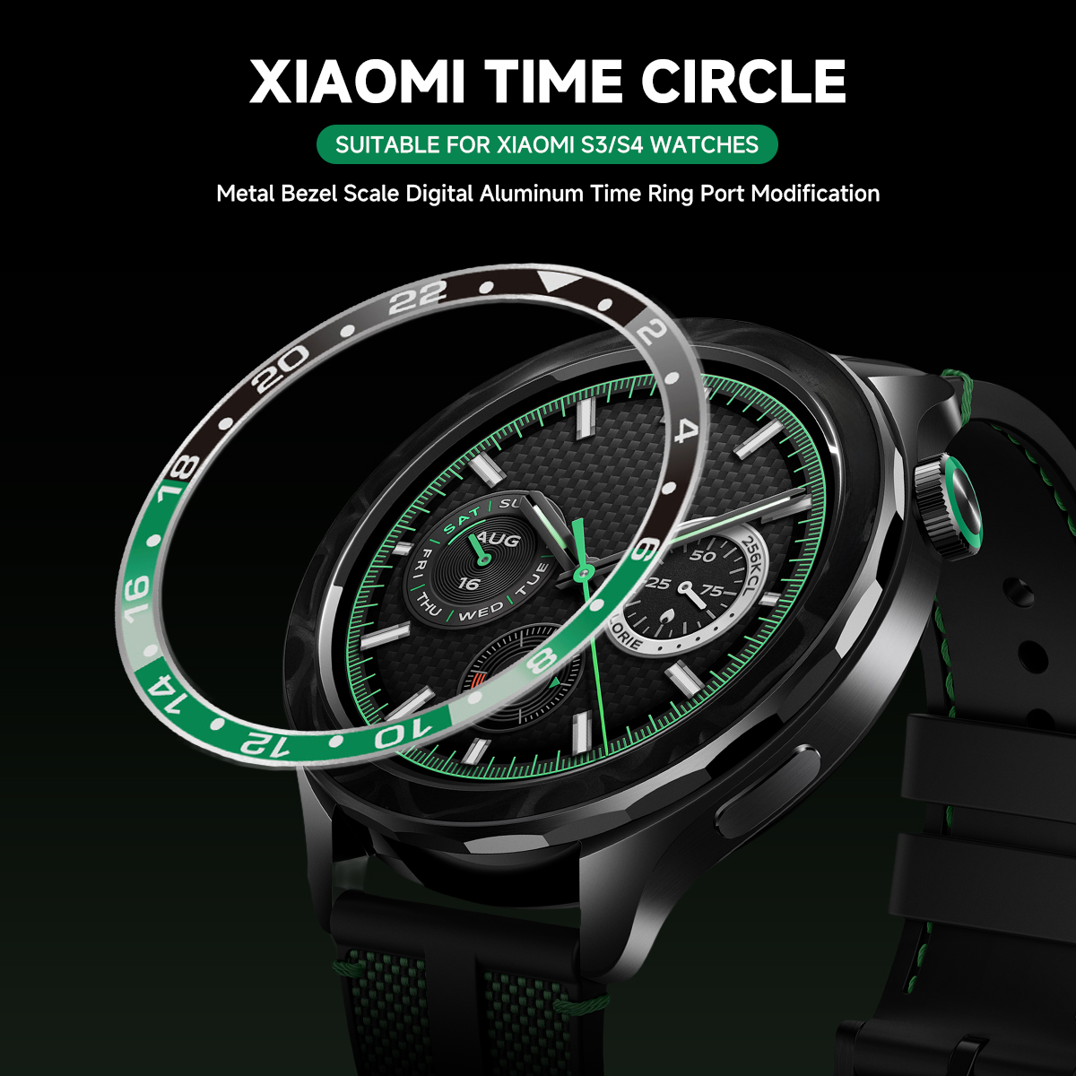 Steel Bezel Rings For Xiaomi W - مراجعة Xiaomi Smartwatch S3 Accessories وسعره