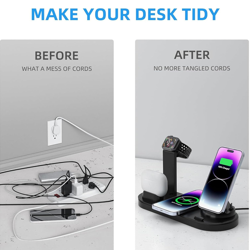 30W 7 in 1 Wireless Charger St - مراجعة Smartwatch Ac وسعره