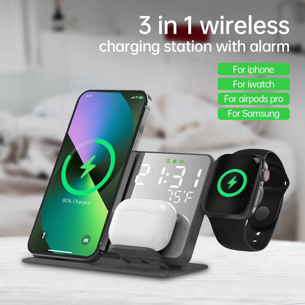 3 in 1 Wireless Charger For iP - مراجعة Smartwatch Ac وسعره