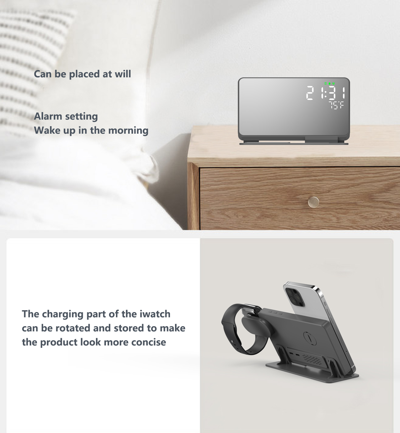 3 in 1 Wireless Charger For iP - مراجعة Smartwatch Ac وسعره