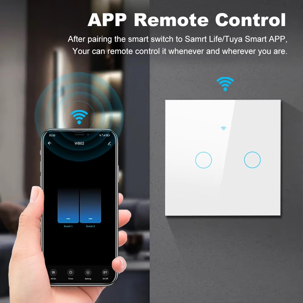 WiFi RF 433mhz Touch Wall Ligh - مراجعة Smart Accessories وسعره
