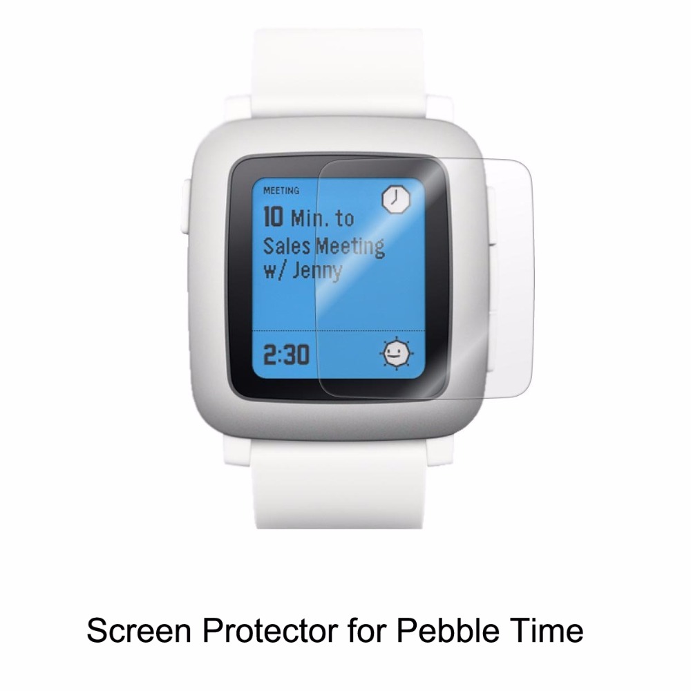 6* Clear LCD PET Film Anti-Scr - مراجعة Pebble Smartwatch Accessories وسعره