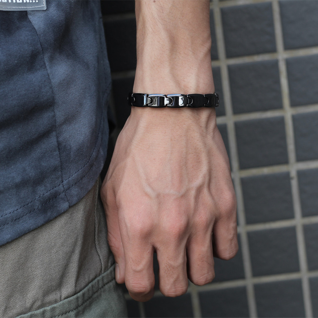 Aradoo Premium Ceramic Hematit - مراجعة Ceramic Link Bracelet وسعره