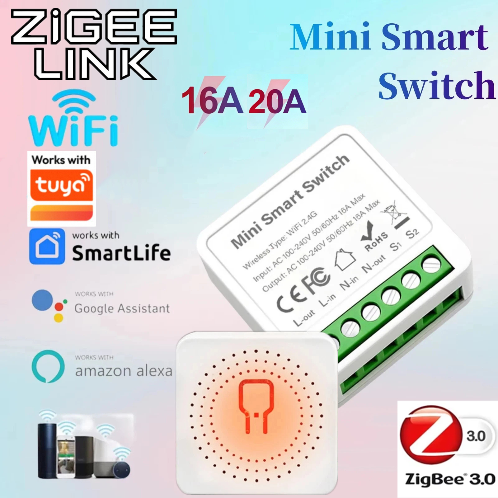 For Tuya Mini Smart WiFi Switc - مراجعة Smart Accessories وسعره