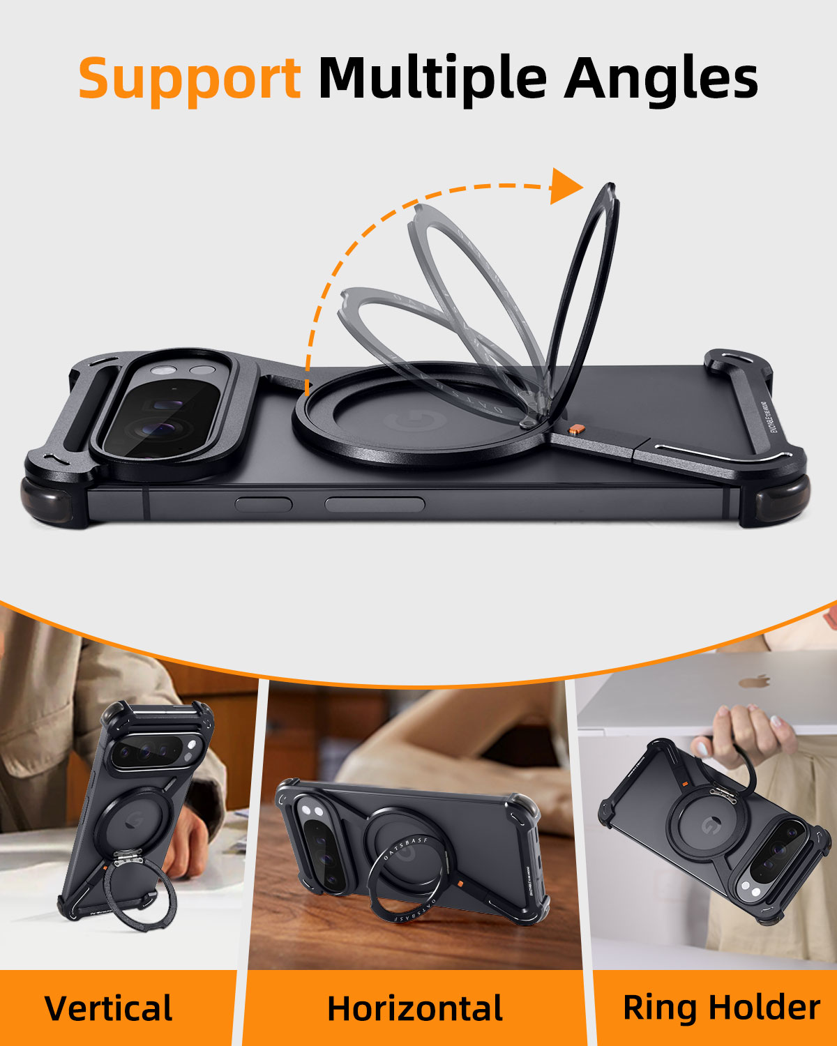 Oatsbasf Metal Phone Case for  - مراجعة Magnetic Charging Stand وسعره