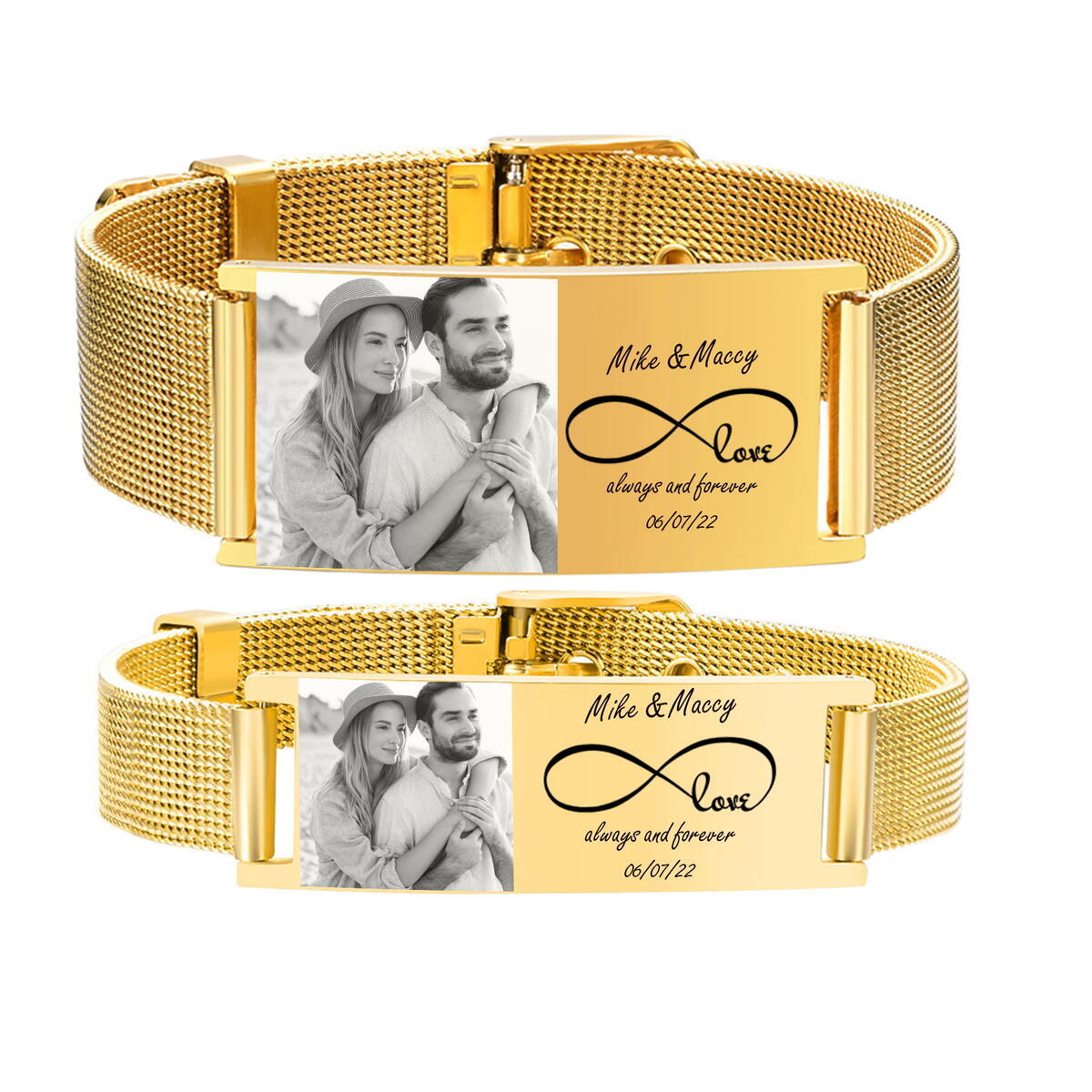 Personalized Photo Bracelet, S - مراجعة Stainless Mesh Band وسعره