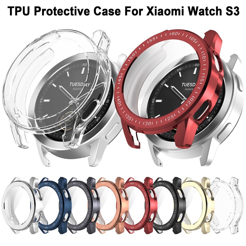 New Full Cover TPU Case Bumper - مراجعة Xiaomi Smartwatch S3 Accessories وسعره