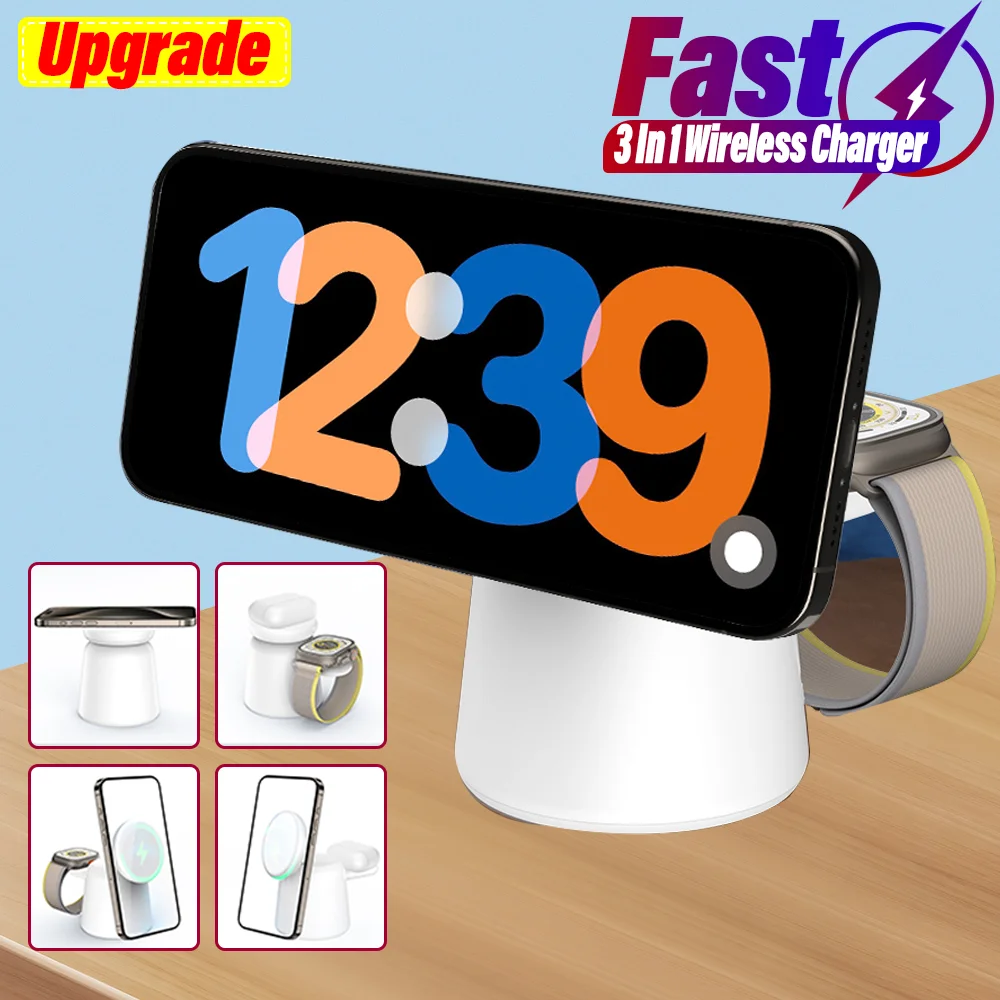 3 in 1 Magnetic Wireless Charg - مراجعة Smartwatch Ac وسعره