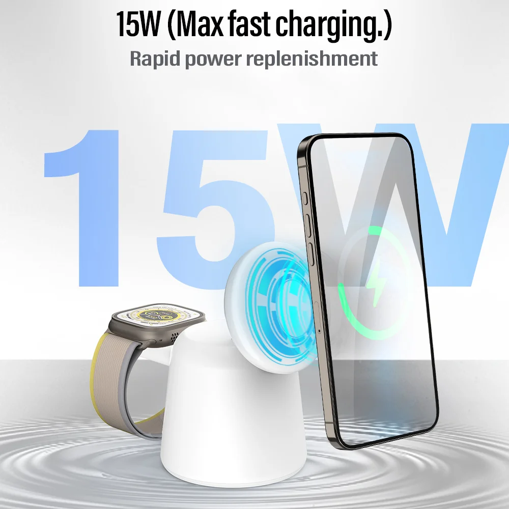 3 in 1 Magnetic Wireless Charg - مراجعة Smartwatch Ac وسعره