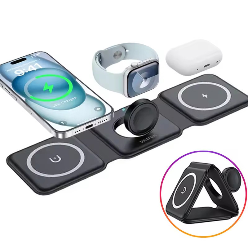 3-in-1 Magnetic Folding Wirele - مراجعة Smartwatch Ac وسعره