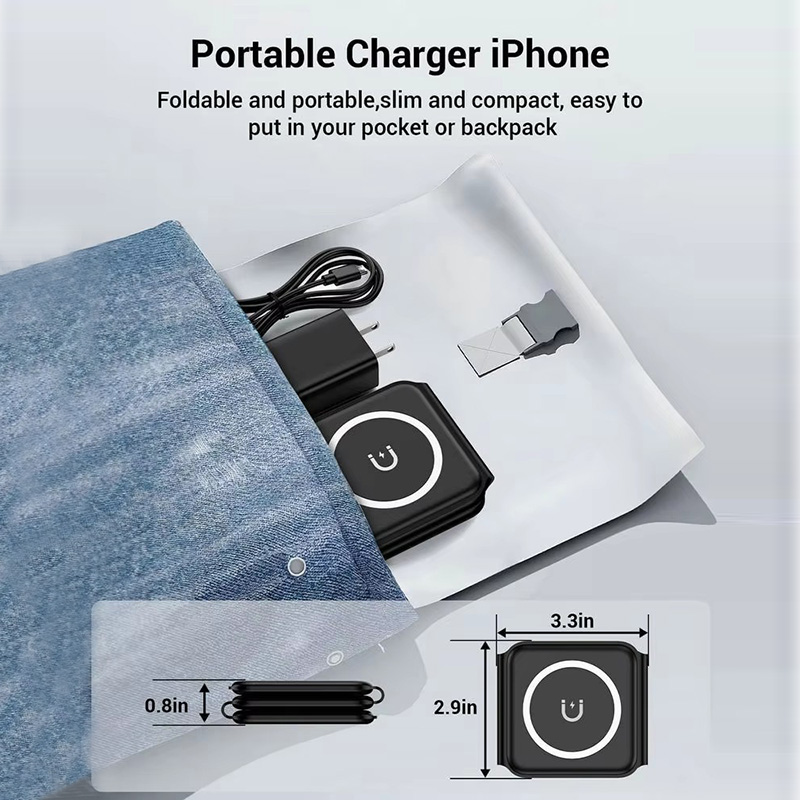 3-in-1 Magnetic Folding Wirele - مراجعة Smartwatch Ac وسعره