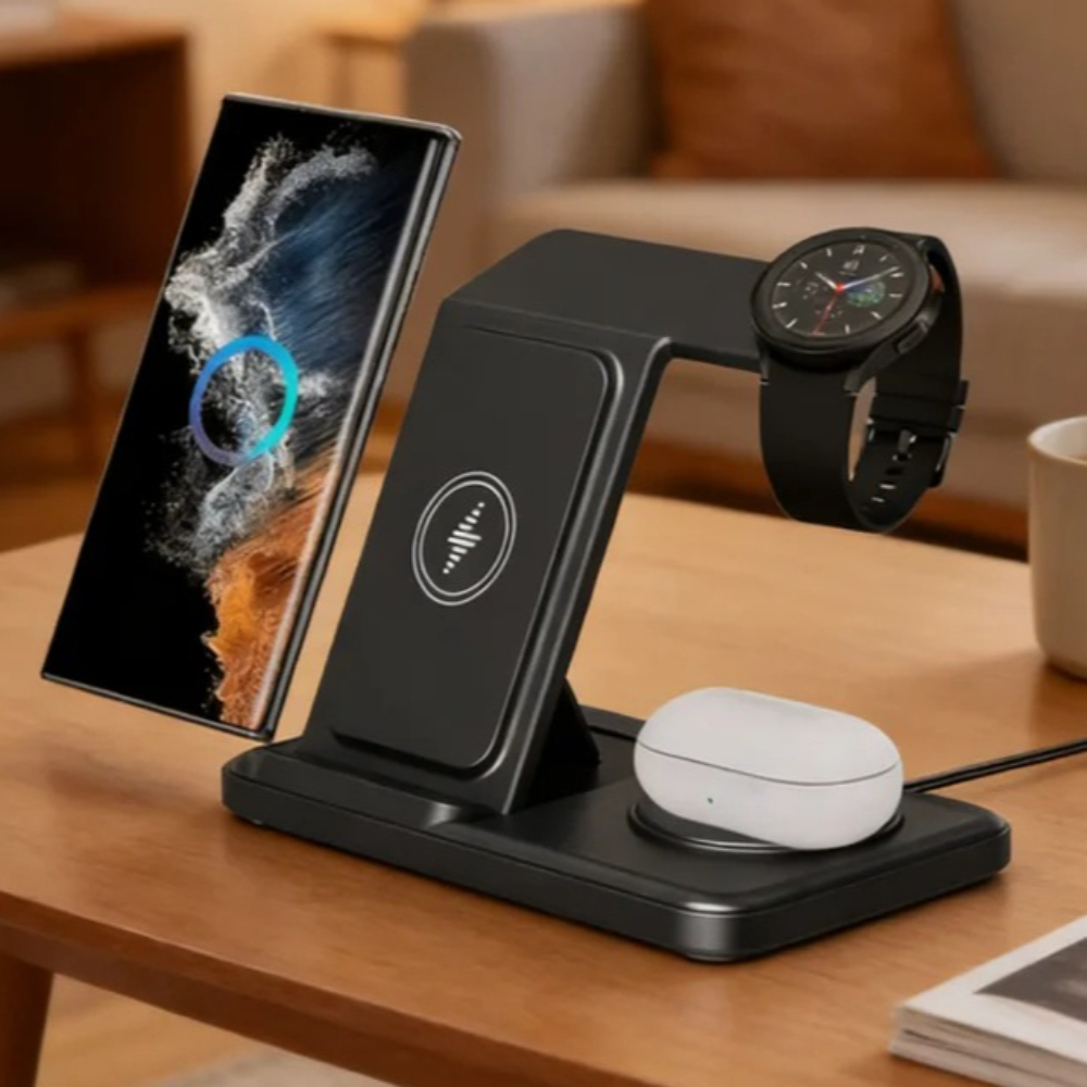 3 IN 1 Wireless Charger Statio - مراجعة Smartwatch Ac وسعره