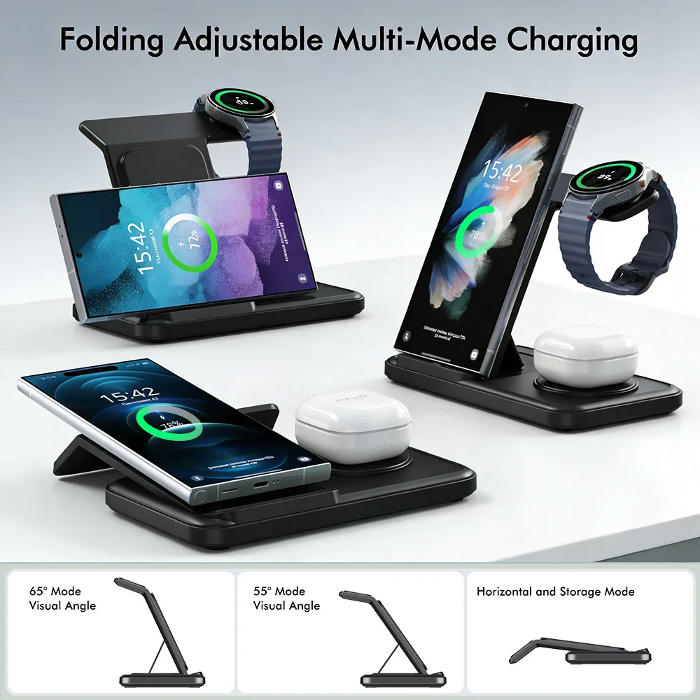 3 IN 1 Wireless Charger Statio - مراجعة Smartwatch Ac وسعره