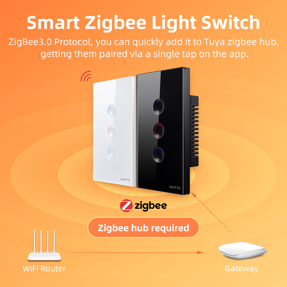 AVATTO 1/2/3/4 Gang ZigBee Sma - مراجعة Smart Accessories وسعره