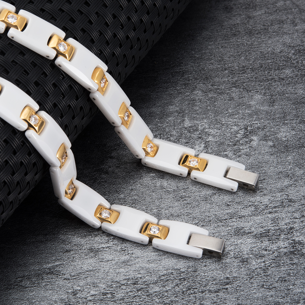 Vinterly Women Ceramic Bracele - مراجعة Ceramic Link Bracelet وسعره