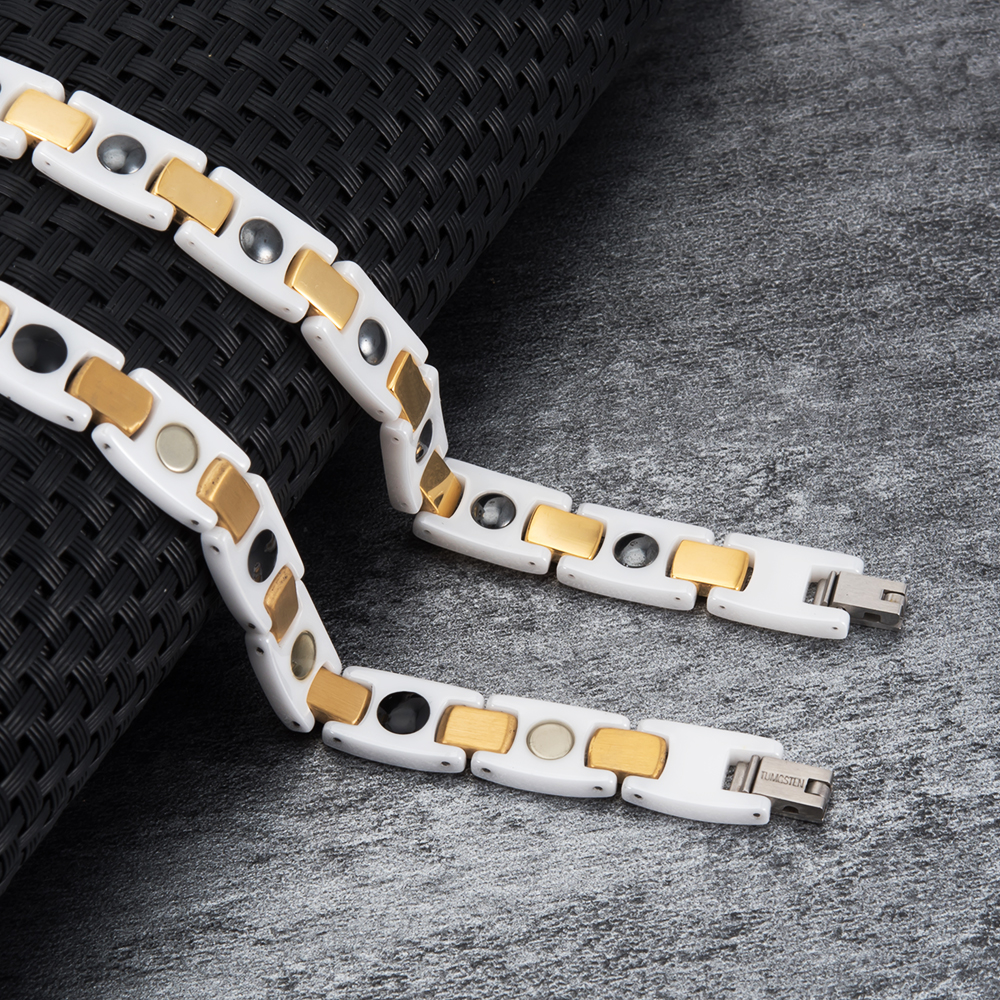Vinterly Women Ceramic Bracele - مراجعة Ceramic Link Bracelet وسعره