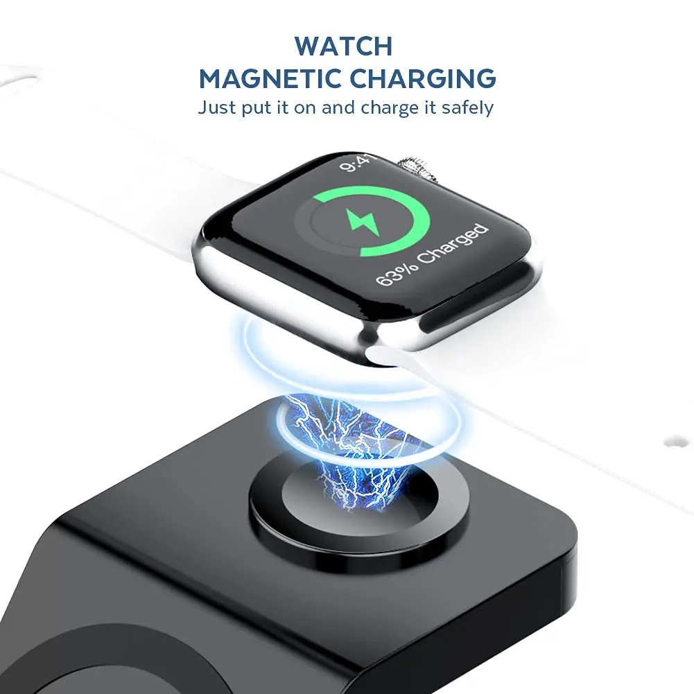 3 In 1 Wireless Charger Stand  - مراجعة Smartwatch Ac وسعره