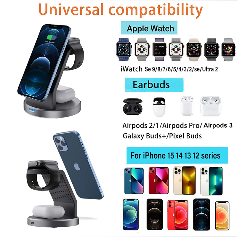 3 In 1 Wireless Charger Stand  - مراجعة Smartwatch Ac وسعره