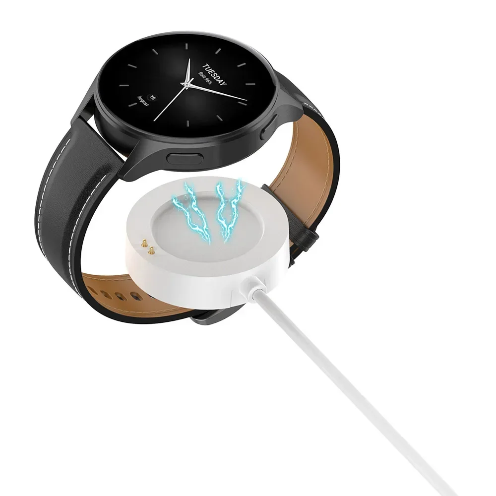 White Smartwatch Charging Cabl - مراجعة Xiaomi Smartwatch S3 Accessories وسعره