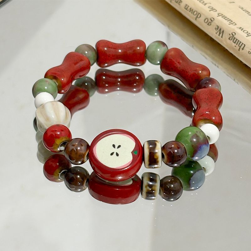 Retro Imitation Apple Ceramic  - مراجعة Ceramic Link Bracelet وسعره
