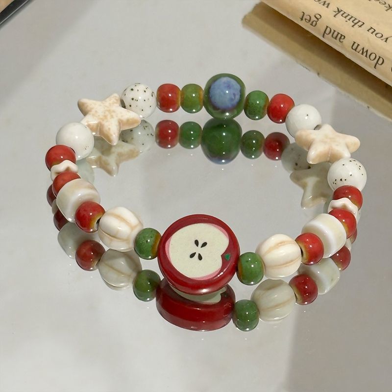 Retro Imitation Apple Ceramic  - مراجعة Ceramic Link Bracelet وسعره
