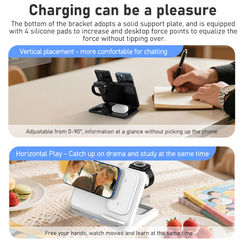 4 in 1 Dual Phone Wireless Cha - مراجعة Smartwatch Ac وسعره