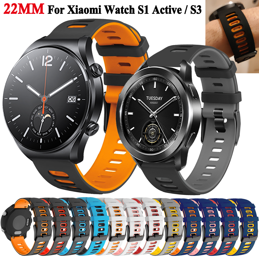 22mm Soft Silicone Watchband F - مراجعة Xiaomi Smartwatch S3 Accessories وسعره