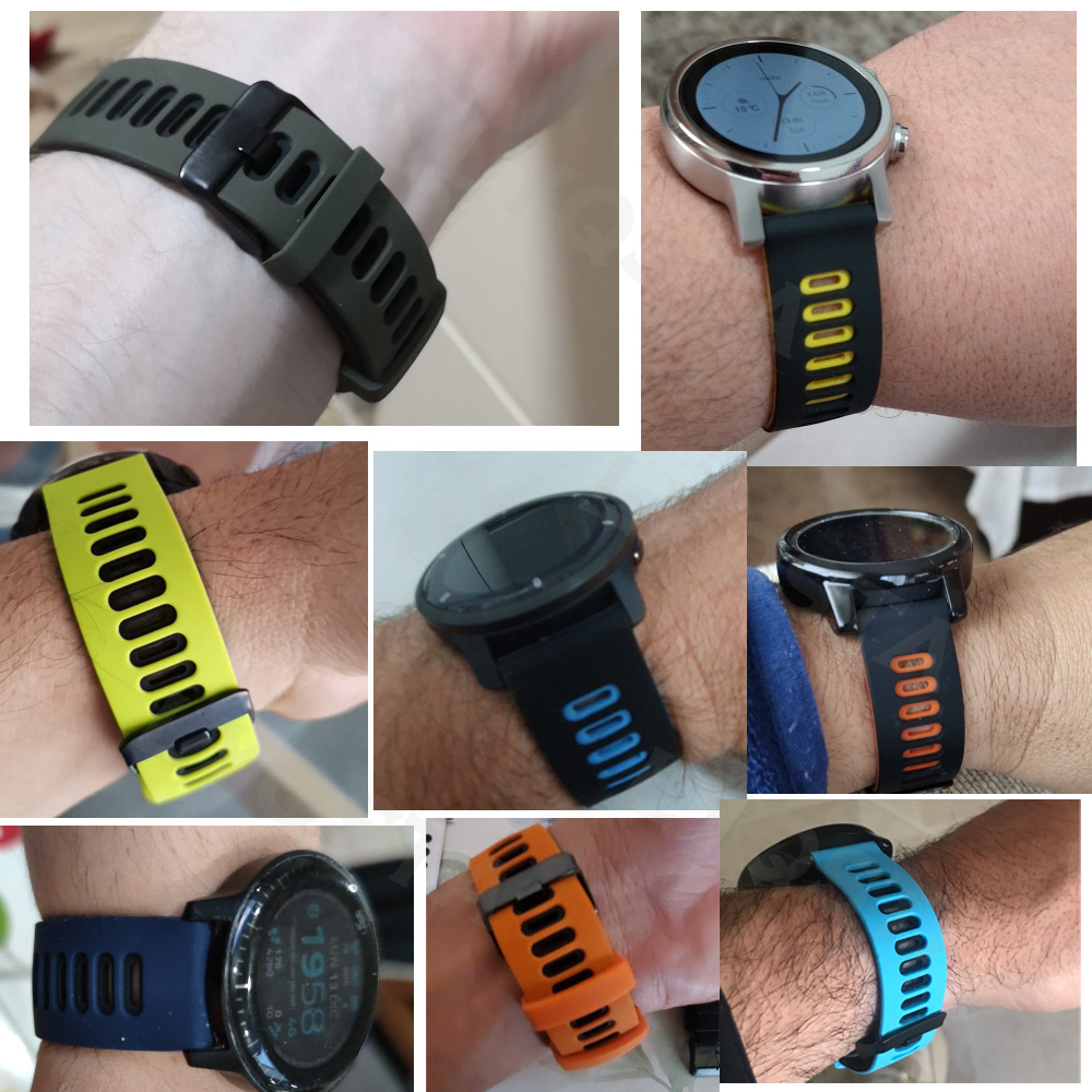 22mm Soft Silicone Watchband F - مراجعة Xiaomi Smartwatch S3 Accessories وسعره
