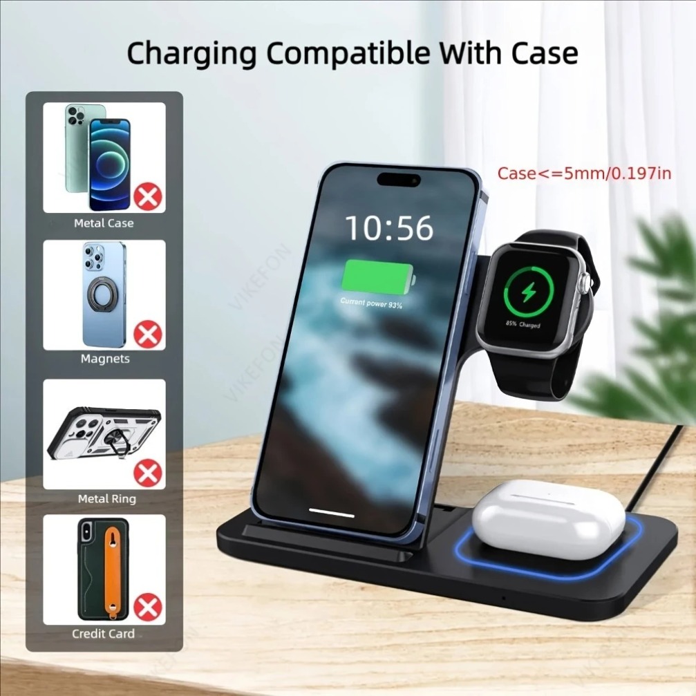 Foldable 3 in 1 Wireless Charg - مراجعة Smartwatch Ac وسعره