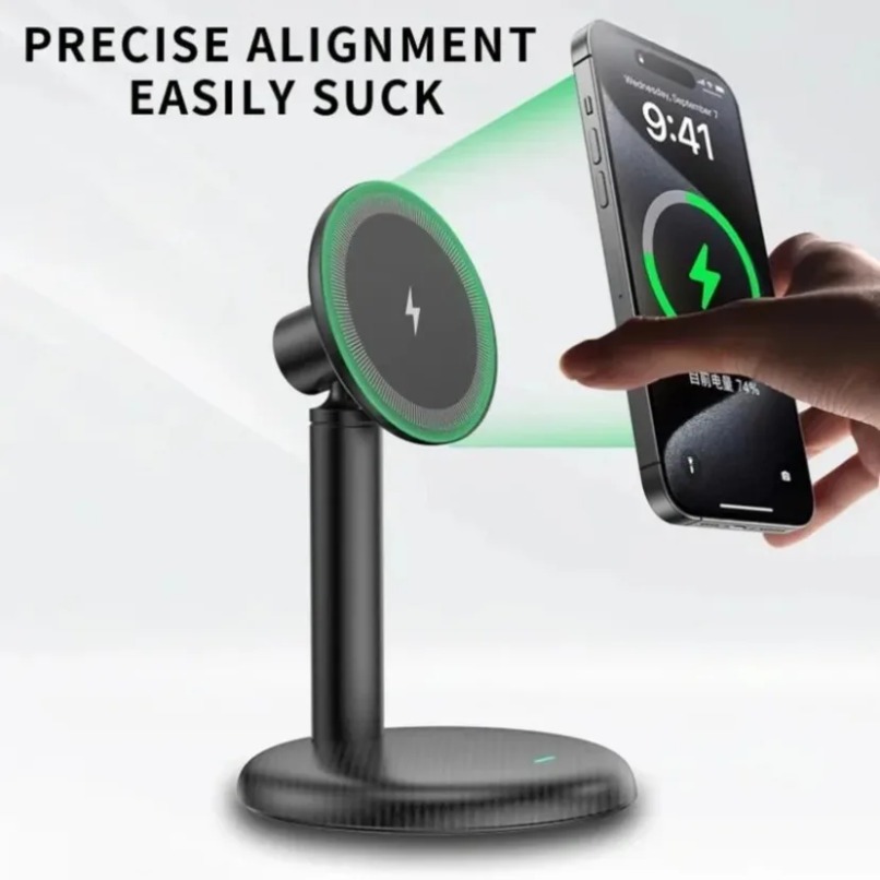 Desktop Magnetic Phone Stand F - مراجعة Magnetic Charging Stand وسعره