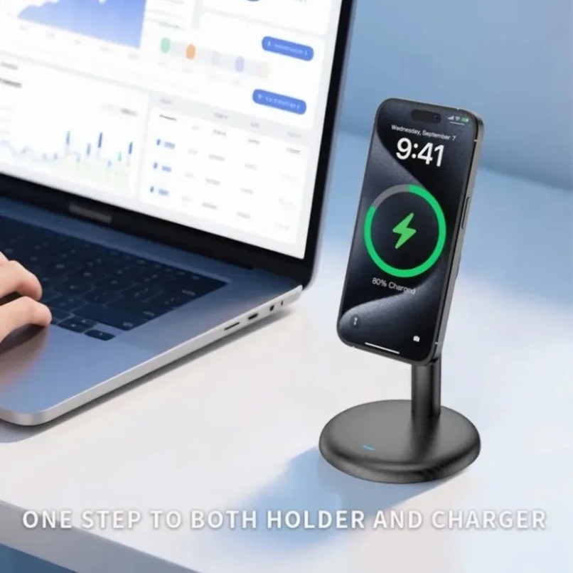 Desktop Magnetic Phone Stand F - مراجعة Magnetic Charging Stand وسعره