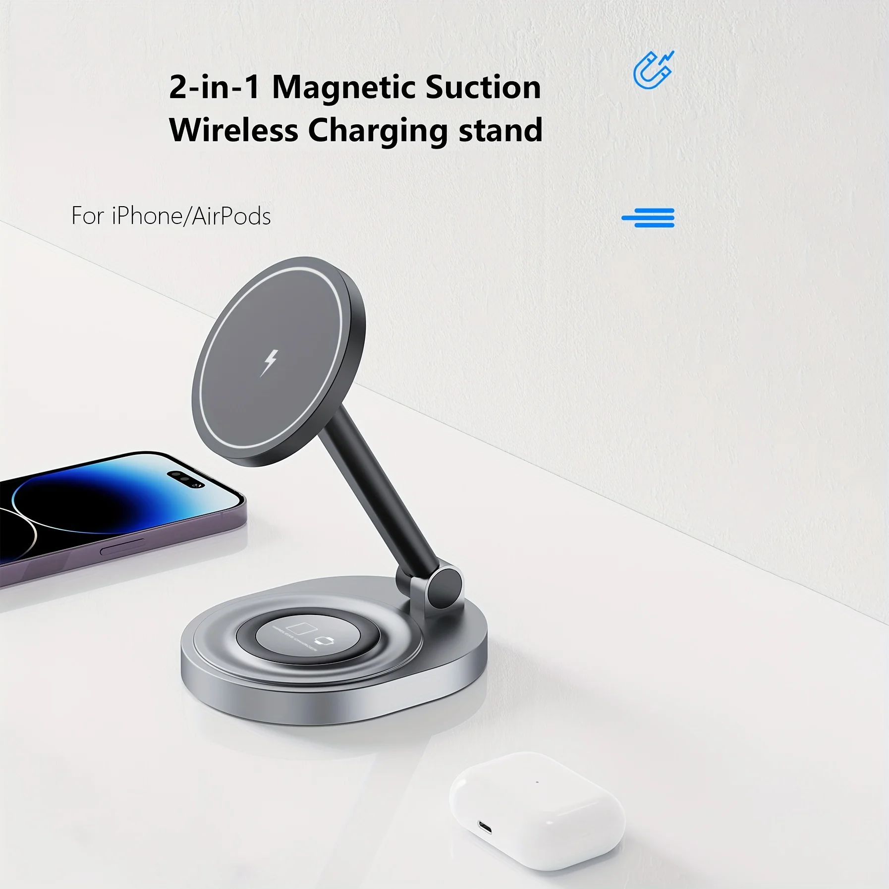 2 In 1 Magnetic Wireless Charg - مراجعة Smartwatch Ac وسعره