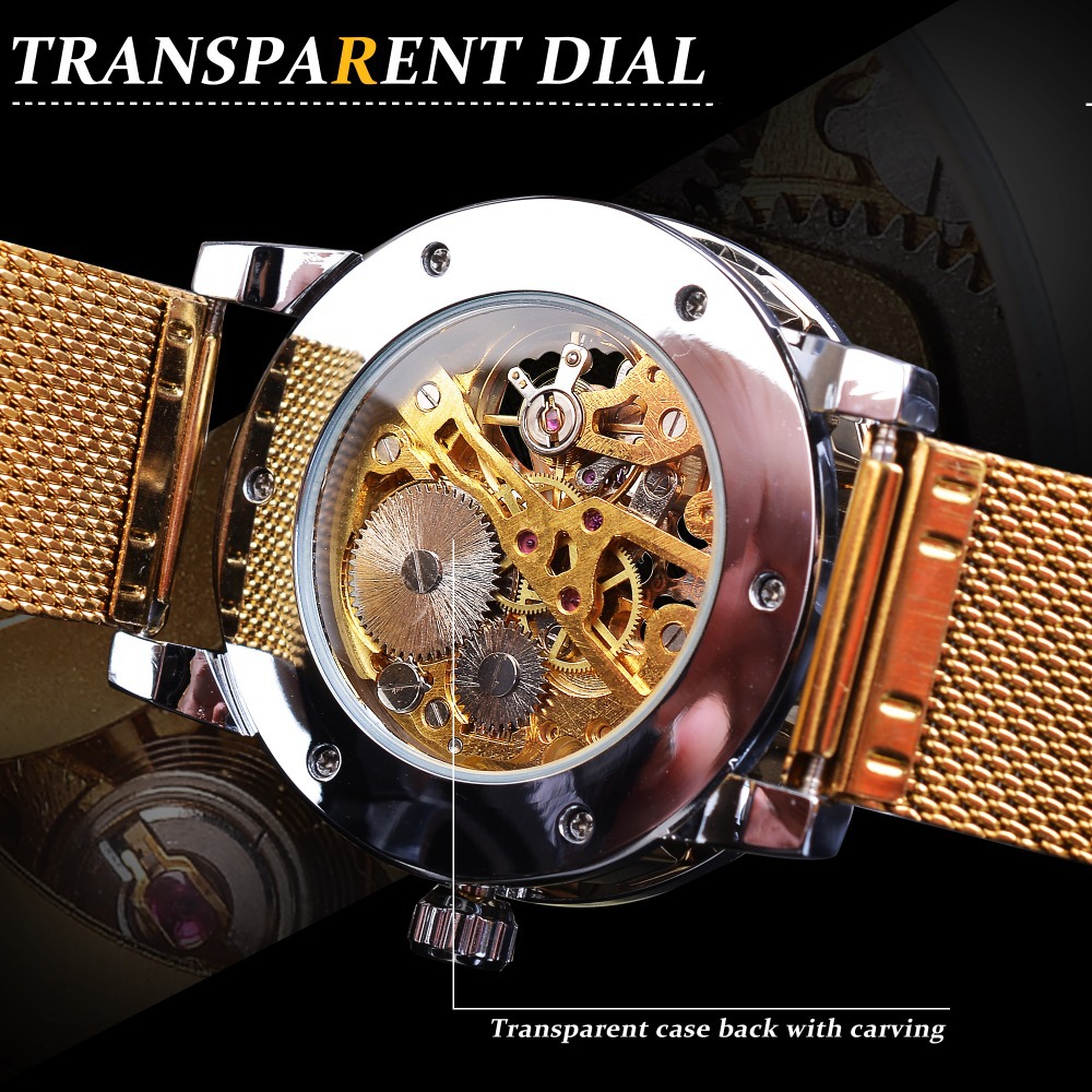 Forsining Men's Skeleton Mecha - مراجعة Stainless Mesh Band وسعره