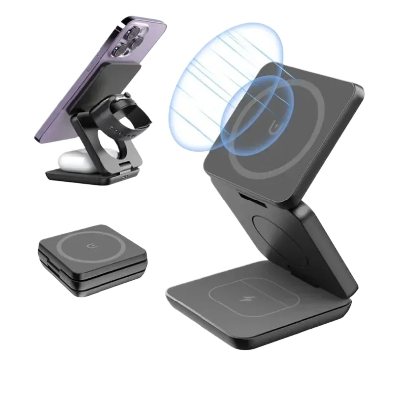 3 in 1 Foldable Magnetic Wirel - مراجعة Smartwatch Ac وسعره