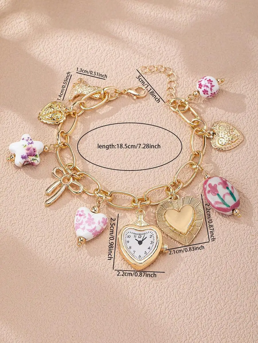 Handmade Floral Porcelain Char - مراجعة Ceramic Link Bracelet وسعره