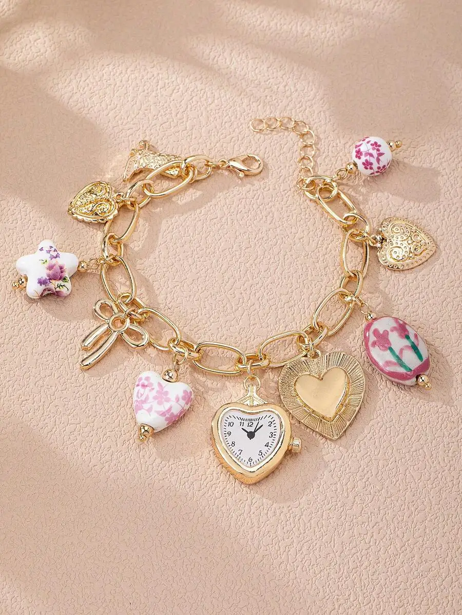 Handmade Floral Porcelain Char - مراجعة Ceramic Link Bracelet وسعره