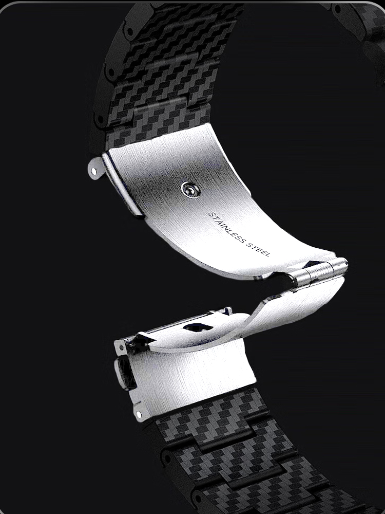 Carbon Fiber Strap For Xiaomi  - مراجعة Xiaomi Smartwatch S3 Accessories وسعره