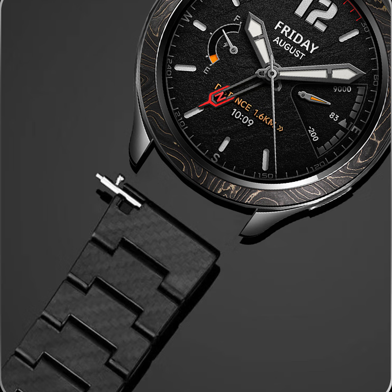 Carbon Fiber Strap For Xiaomi  - مراجعة Xiaomi Smartwatch S3 Accessories وسعره