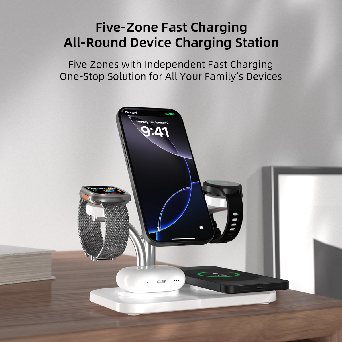 5 IN 1 Magnetic Wireless Charg - مراجعة Smartwatch Ac وسعره