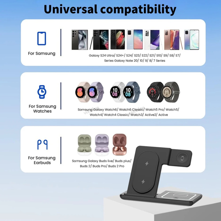 3 In 1 Foldable Wireless Charg - مراجعة Smartwatch Ac وسعره