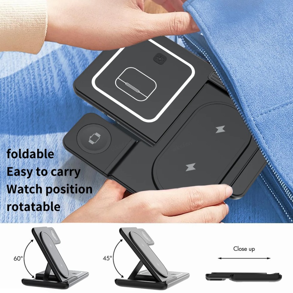 3 In 1 Foldable Wireless Charg - مراجعة Smartwatch Ac وسعره
