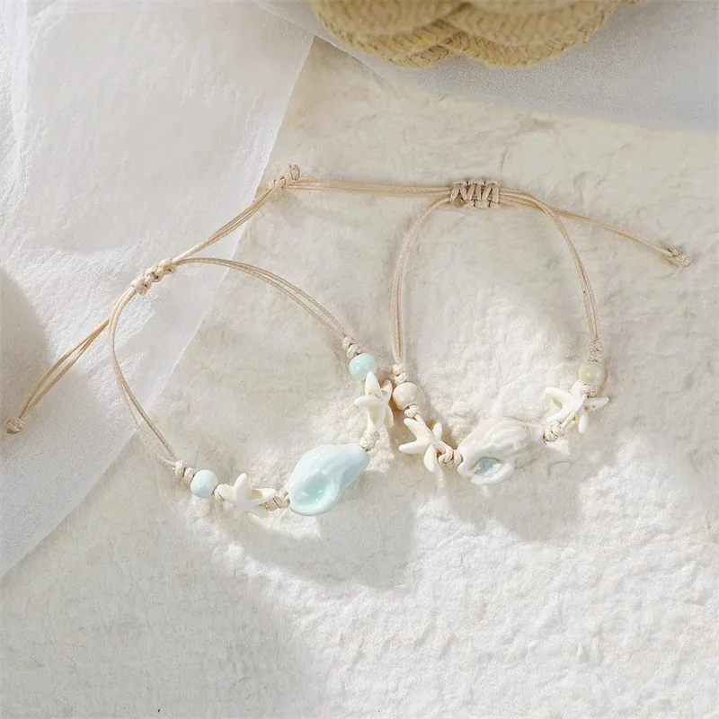 Bohemian Conch Starfish Shells - مراجعة Ceramic Link Bracelet وسعره
