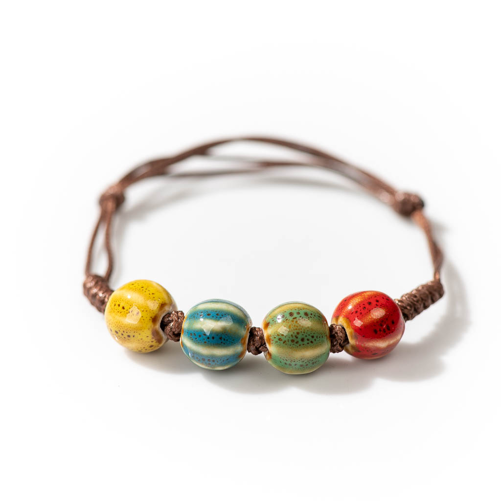 Handmade Ceramic Retro Style B - مراجعة Ceramic Link Bracelet وسعره