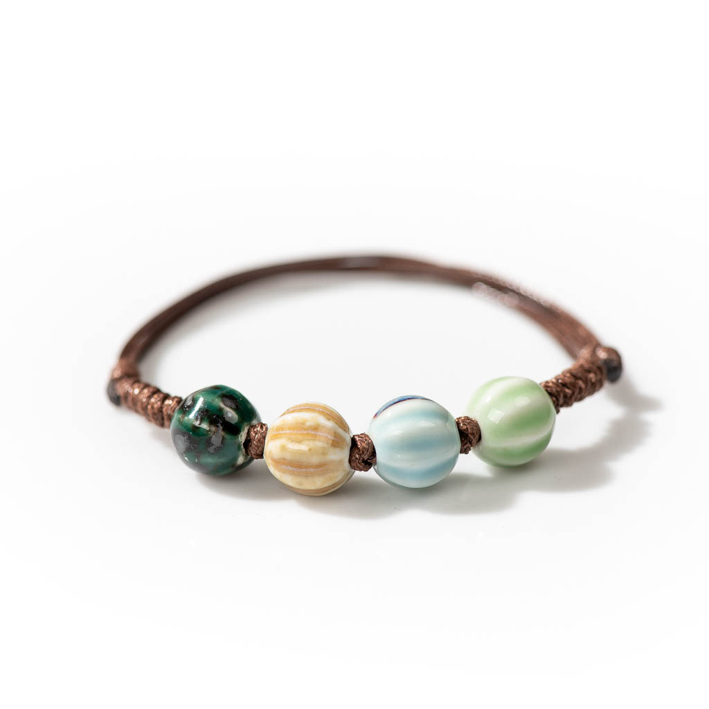Handmade Ceramic Retro Style B - مراجعة Ceramic Link Bracelet وسعره